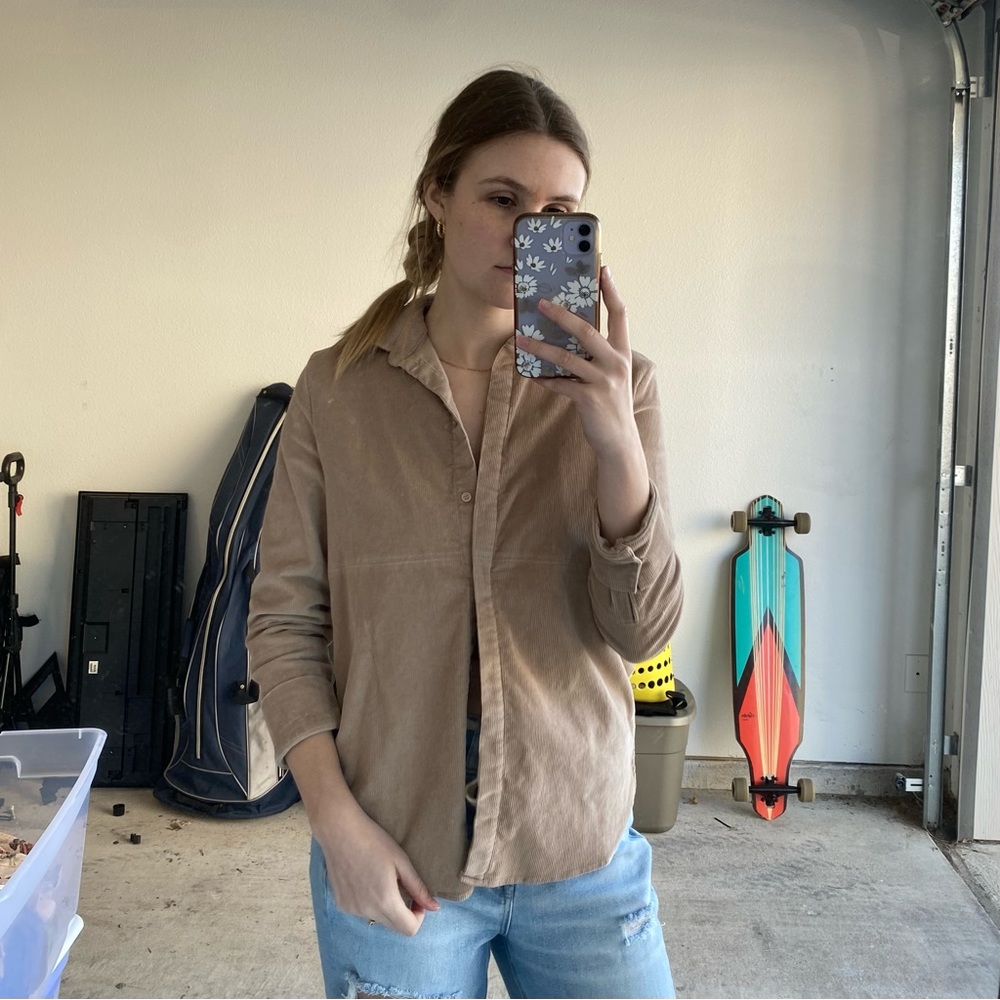 COS Tan Corduroy Button Down (6)